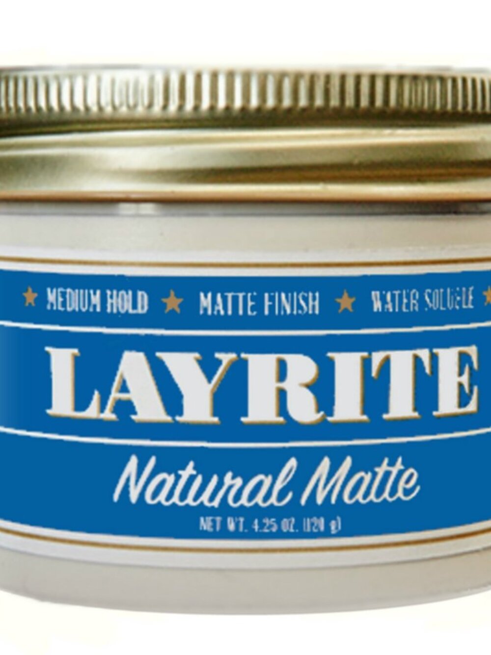 Layrite Natural Matte Cream, Basic, White, Mild Cream Soda, 4.25 Ounce